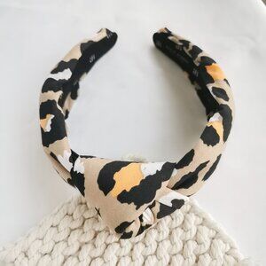 Alicia Bonnie On The Prowl Leopard Knotted Headband -